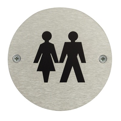 Unisex Toilet Door Safety Sign - Pack of 10