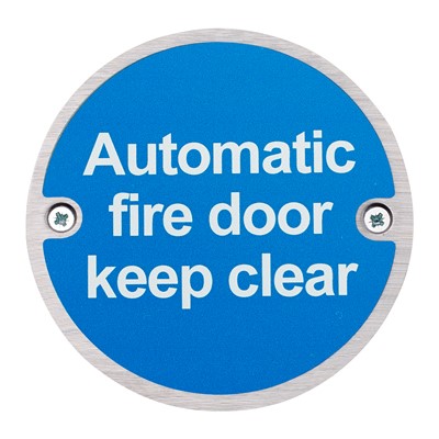 Automatic Fire Door Keep Clear Sign - Pack of 10