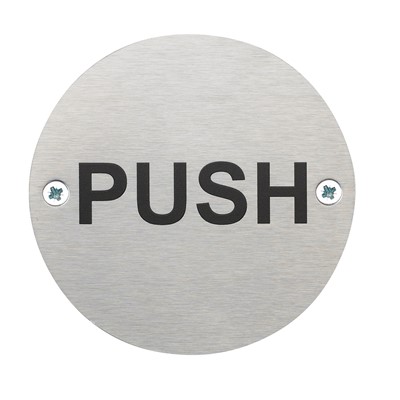 Push Safety Sign - Pack of 10