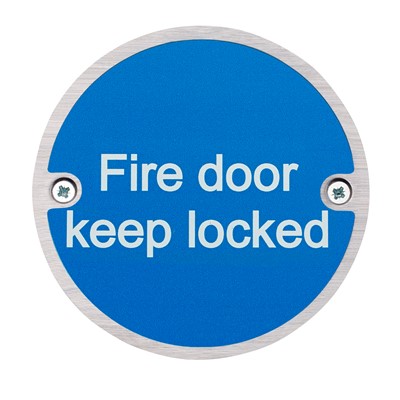 Fire Door Keep Locked Fire Sign - Pack of 10