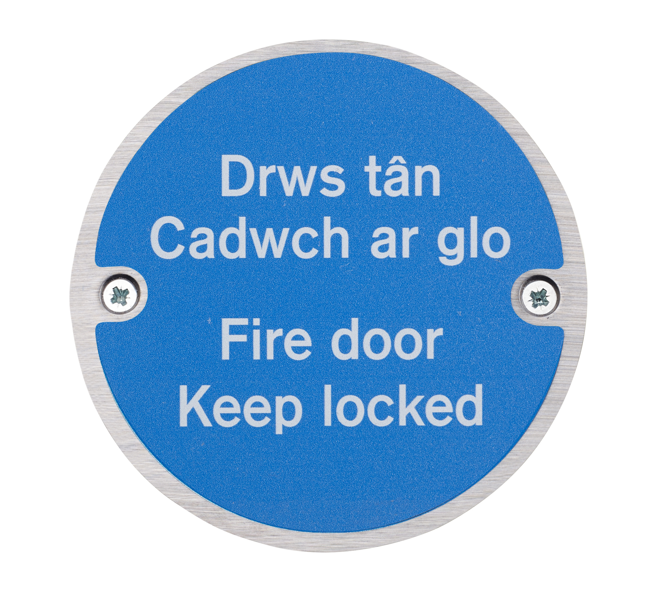 Fire Door Keep Locked Fire Sign - Bi-Lingual - Welsh/English - Pack of 10